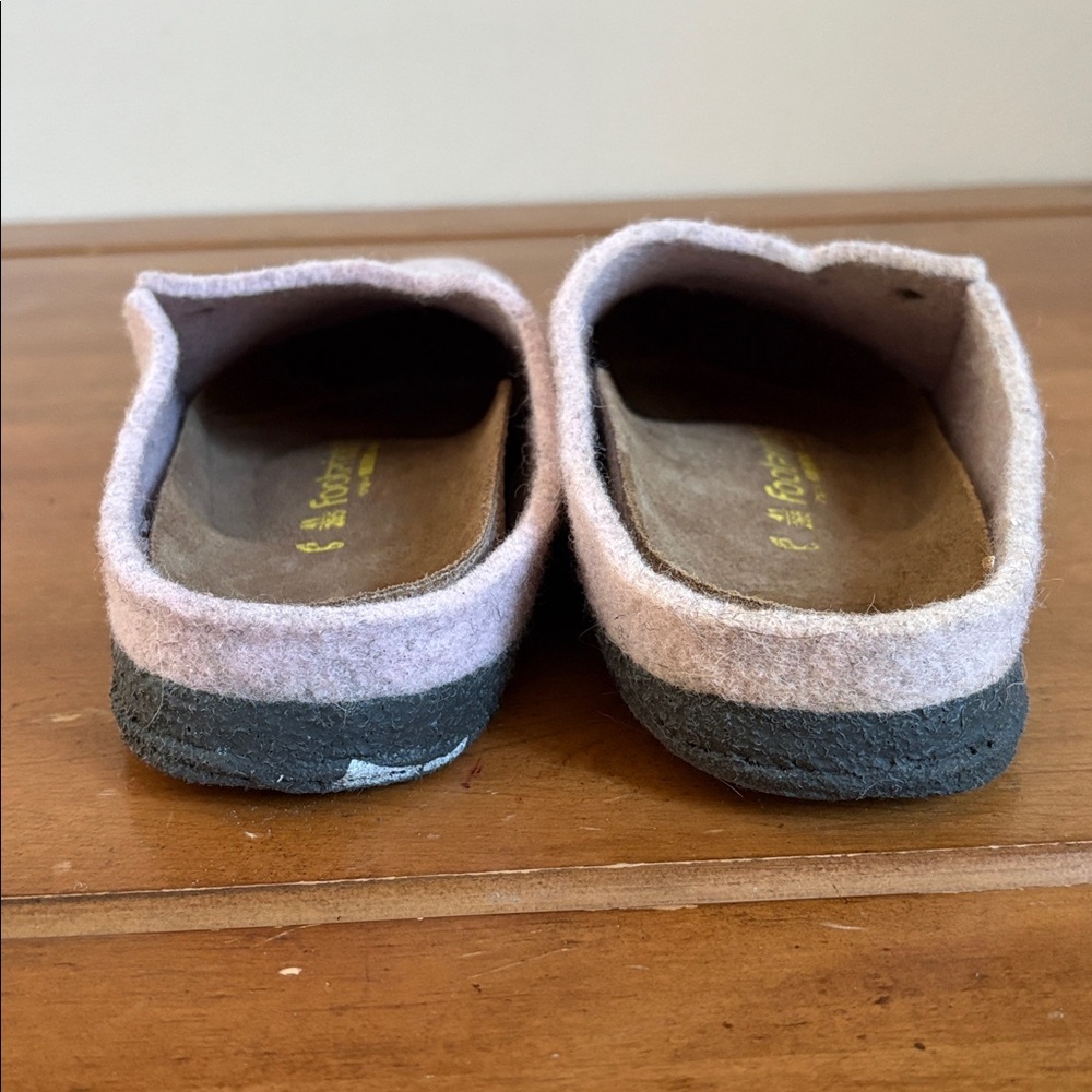 Birkenstock Zermatt Shearling Light Pink Wool Felt Clogs Size 41 - Picture 7 of 16